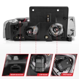 Anzo 111001 - Crystal Headlights (Chrome Housing, Clear Lens)