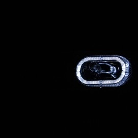 Anzo 111005 - Crystal Halo Headlights (Carbon Fiber Look Housing, Clear Lens)