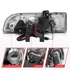 Anzo 111015 - Projector LED Halo Headlights (Black Housing, Clear Lens)
