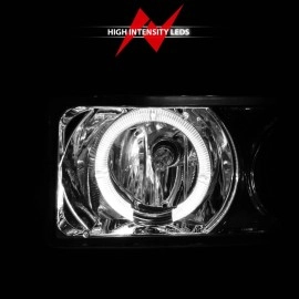 Anzo 111016 - Projector LED Halo Headlights (Chrome Housing, Clear Lens)