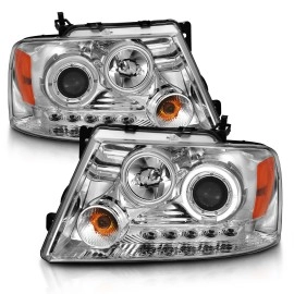 Anzo 111029 - Projector Headlights w/ Halo (Chrome Housing, Clear Lens)