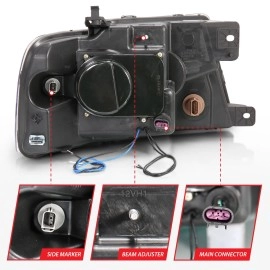 Anzo 111029 - Projector Headlights w/ Halo (Chrome Housing, Clear Lens)