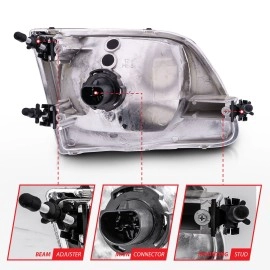 Anzo 111030 - G2 Headlights (Chrome Housing, Clear Lens)