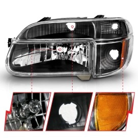 Anzo 111039 - Crystal Headlights w/ Corner Lights (Black Housing, Clear Lens)