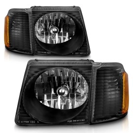 Anzo 111041 - Crystal Headlights w/ Corner Lights (Black Housing, Clear Lens)
