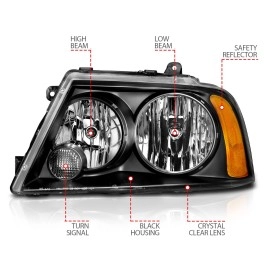 Anzo 111045 - Crystal Headlights (Black Housing, Clear Lens)