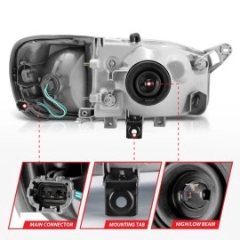 Anzo 111051 - Crystal Headlights w/ Corner Lights (Black Housing, Clear Lens)