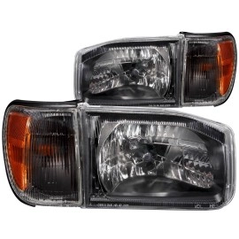 Anzo 111051 - Crystal Headlights w/ Corner Lights (Black Housing, Clear Lens)
