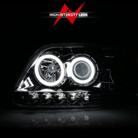 Anzo 111054 - Projector Headlights w/ RX Halo (Chrome Housing, Clear Lens)