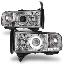Anzo 111056 - Projector Headlights w/ RX Halo (Chrome Housing, Clear Lens)