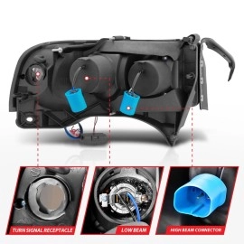 Anzo 111056 - Projector Headlights w/ RX Halo (Chrome Housing, Clear Lens)