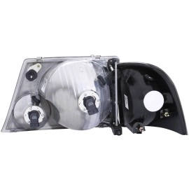Anzo 111071 - Crystal Headlights w/ Corner Lights (Black Housing, Clear Lens)