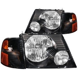 Anzo 111071 - Crystal Headlights w/ Corner Lights (Black Housing, Clear Lens)