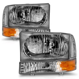 Anzo 111081 - Crystal Headlights w/ Corner Lights (Chrome Housing, Clear Lens)