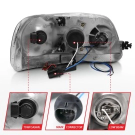 Anzo 111097 - Projector Headlights w/ RX Halo (Black Housing, Clear Lens)