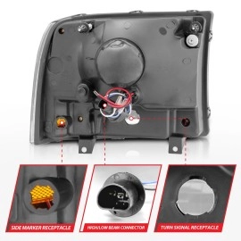 Anzo 111106 - Crystal Headlights (Black Housing, Clear Lens)