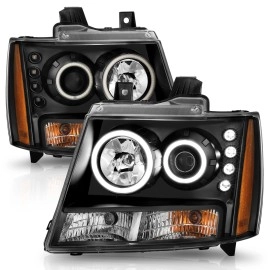 Anzo 111109 - Projector Headlights w/ RX Halo (Black Housing, Clear Lens)