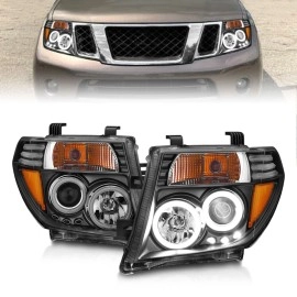 Anzo 111111 - Projector Headlights w/ RX Halo (Black Housing, Clear Lens)