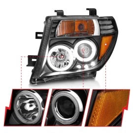 Anzo 111111 - Projector Headlights w/ RX Halo (Black Housing, Clear Lens)