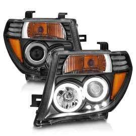 Anzo 111111 - Projector Headlights w/ RX Halo (Black Housing, Clear Lens)