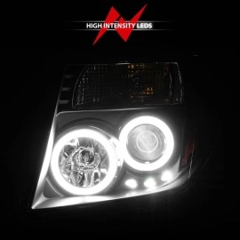 Anzo 111111 - Projector Headlights w/ RX Halo (Black Housing, Clear Lens)
