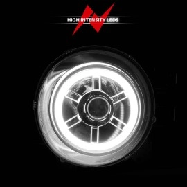 Anzo 111115 - Projector Headlights w/ RX Halo (Chrome Housing, Clear Lens)