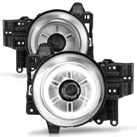Anzo 111115 - Projector Headlights w/ RX Halo (Chrome Housing, Clear Lens)