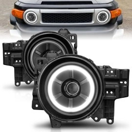 Anzo 111116 - Projector Headlights w/ RX Halo (Black Housing, Clear Lens)
