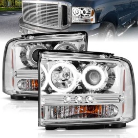 Anzo 111118 - Projector Headlights w/ RX Halo (Chrome Housing, Clear Lens)