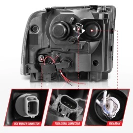 Anzo 111118 - Projector Headlights w/ RX Halo (Chrome Housing, Clear Lens)