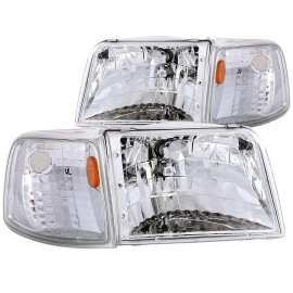 Anzo 111119 - Crystal Headlights w/ Corner Lights (Chrome Housing, Clear Lens)