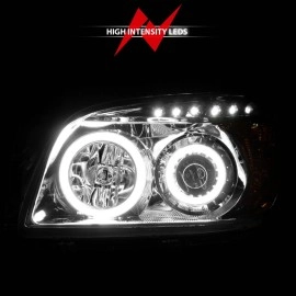 Anzo 111121 - Projector Headlights w/ RX Halo (Chrome Housing, Clear Lens)