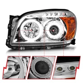 Anzo 111121 - Projector Headlights w/ RX Halo (Chrome Housing, Clear Lens)