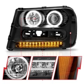Anzo 111127 - Projector Headlights w/ RX Halo (Black Housing, Clear Lens)