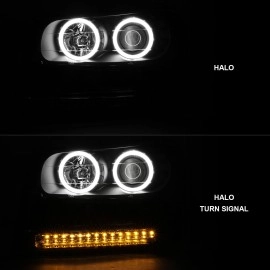 Anzo 111127 - Projector Headlights w/ RX Halo (Black Housing, Clear Lens)