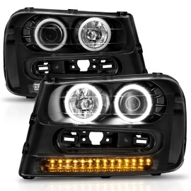 Anzo 111127 - Projector Headlights w/ RX Halo (Black Housing, Clear Lens)