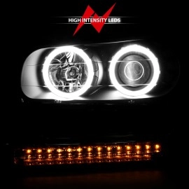 Anzo 111127 - Projector Headlights w/ RX Halo (Black Housing, Clear Lens)