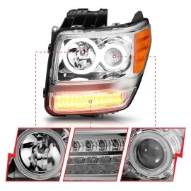 Anzo 111144 - Projector Headlights w/ RX Halo (Chrome Housing, Clear Lens)