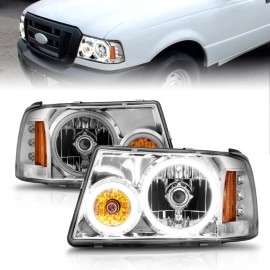 Anzo 111151 - Crystal Headlights w/ RX Halo (Chrome Housing, Clear Lens)