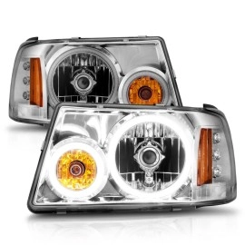 Anzo 111151 - Crystal Headlights w/ RX Halo (Chrome Housing, Clear Lens)