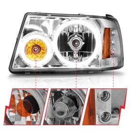 Anzo 111151 - Crystal Headlights w/ RX Halo (Chrome Housing, Clear Lens)