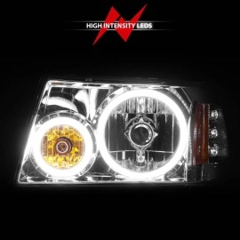 Anzo 111151 - Crystal Headlights w/ RX Halo (Chrome Housing, Clear Lens)