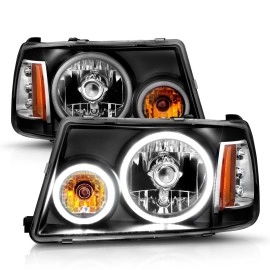 Anzo 111152 - Crystal Headlights w/ RX Halo (Black Housing, Clear Lens)