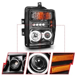 Anzo 111168 - Projector Headlights w/ RX Halo (Black Housing, Clear Lens)