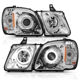 Anzo 111169 - Projector Headlights w/ RX Halo (Chrome Housing, Clear Lens)