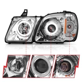 Anzo 111169 - Projector Headlights w/ RX Halo (Chrome Housing, Clear Lens)
