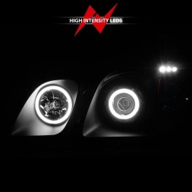 Anzo 111170 - Projector Headlights w/ RX Halo (Black Housing, Clear Lens)