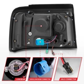 Anzo 111183 - Projector Headlights w/ Halo (Chrome Housing, Clear Lens)