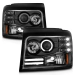 Anzo 111184 - Projector Headlights w/ Halo (Black Housing, Clear Lens)