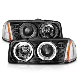 Anzo 111192 - Projector Headlights w/ Halo (Black Housing, Clear Lens)